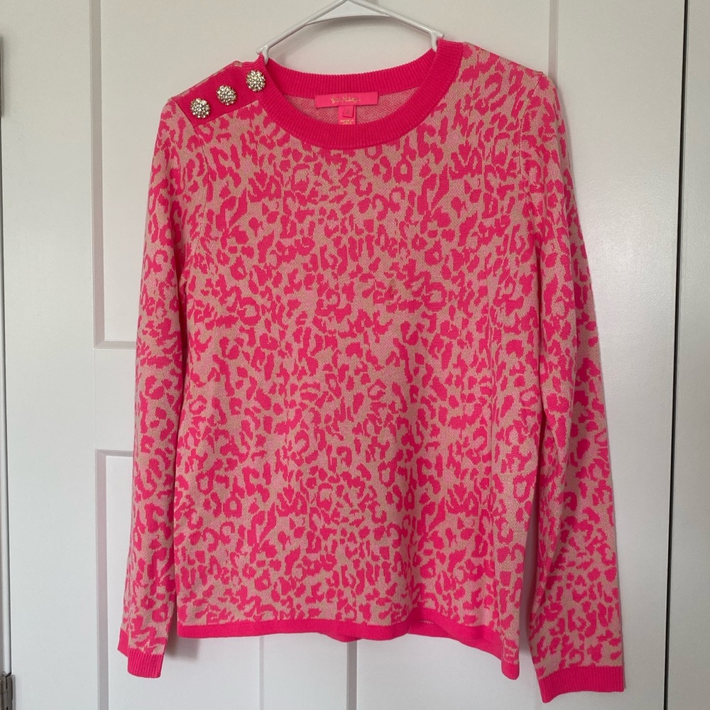 Lilly Pulitzer Size Small Womens Sweater Pink Long Sleeve